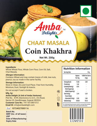 Picture of Chat Masala Coin Khakhra