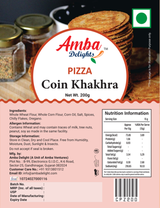 Picture of Pizza Coin Khakhra